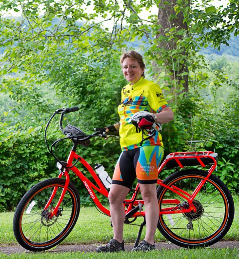 Cathy Rogers to ride 3,300 miles on Pedego electric bike.
